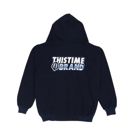 THIS TIME HOODIE FONT NAVY