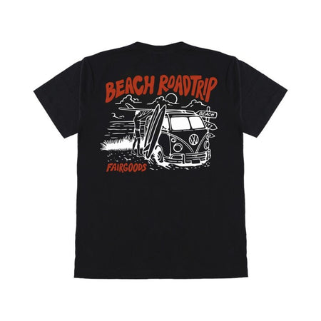 Fairgoods X Heyho T-Shirt Beach Road Trip Black