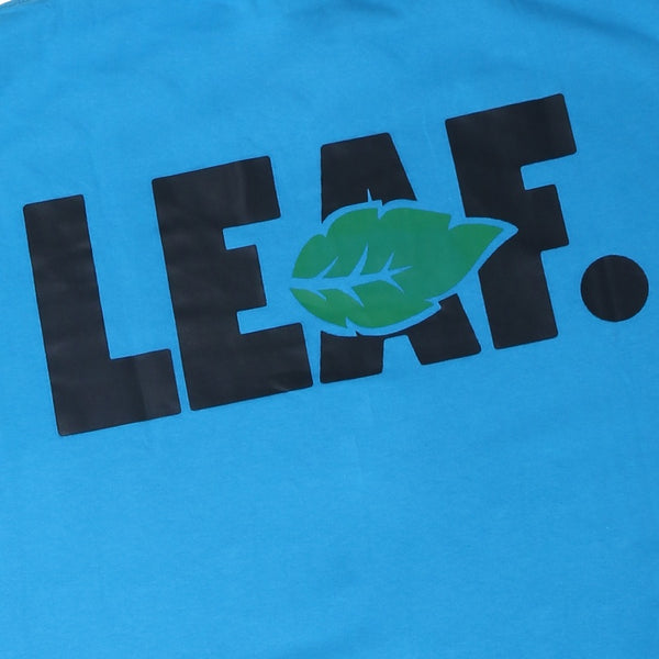 LEAF T-Shirt Blue Font Black